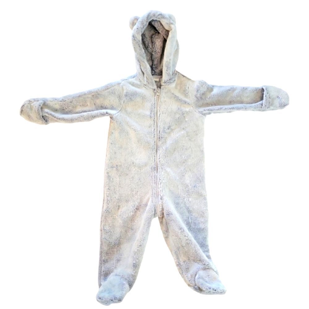 EC BABY FAUX FUR COVERALL MADE FOR MACY'S SZ.12 MO.